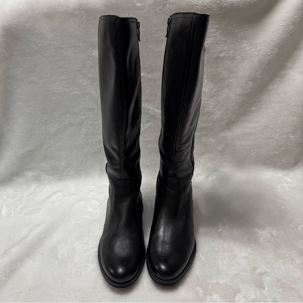 Bussola Women's Siena Black Leather Knee High‎ Boots-7.5 U.S./38 EU